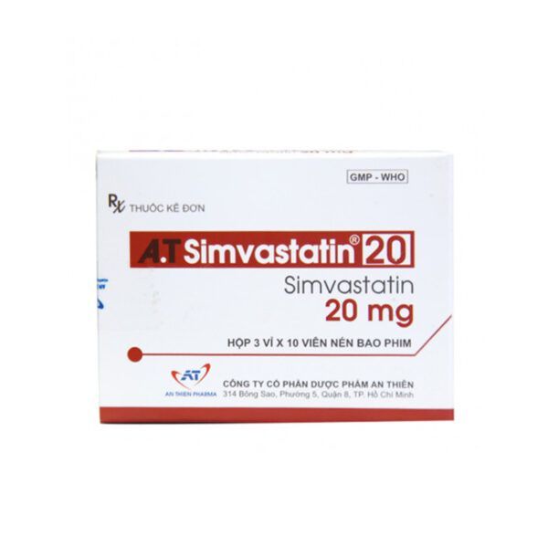 A.T Simvastatin 20 Hộp 30 Viên