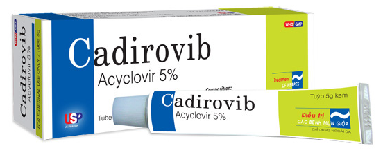 Cadirovib (Acyclovir 5% tuýp 5g)