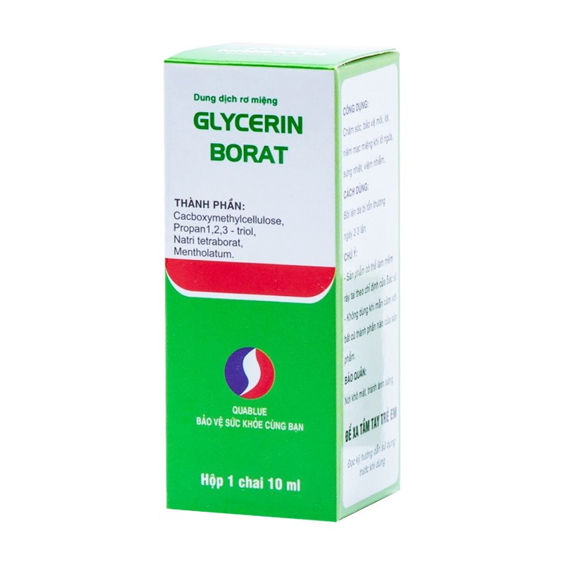 Glycerin Borat 300mg lọ 10ml Quang Xanh