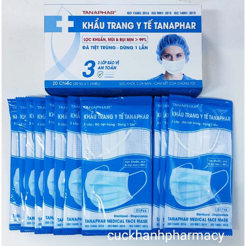 Khẩu trang y tế Tanaphar 3 lớp