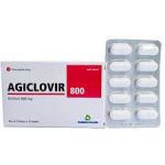 Agiclovir (Acyclovir 800mg Agimexpharm) 10 vỉ x 10 viên.